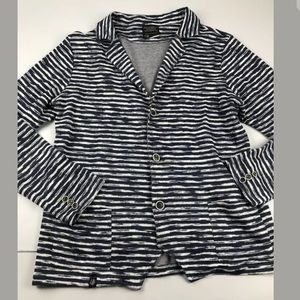 Loft1 Italy Blue White Striped Blazer Jacket XXL